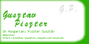gusztav piszter business card